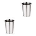 thumbnail image 1 of Bewildely Taza de café de acero inoxidable, taza de agua para té, contenedor de bebidas frías de una sola capa, soporte apilable para vino, regalo, Plata 260ML 2piezas Bewildely CBP164773, 1 of 6