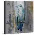 thumbnail image 2 of "Blue Songbird" Painting Print on Brushed Aluminum, 2 of 7