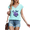 Blue, variant on Women's Purple Rose Flower Blue Butterfly Boho Floral Graphic V Neck Sleeveless T Shirt Timeless Versatile Tees
