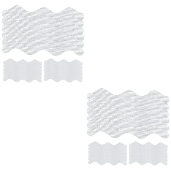 2 Count Transparent Shower Stickers Bathtub Strips Decal for Mats Bathroom Non Slip Non-slip White
