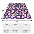 thumbnail image 3 of Bingfone Skull colorful mushroom rainbow Print Flannel Fleece Blanket Throw Blanket for Bed,Sofa,Couch,Travel,Camping(40"x30" ), 3 of 8