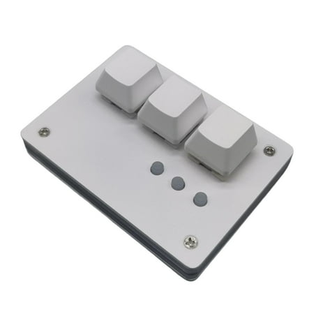 Mini Keyboard RGB LED Upgrade Parts Standard Keyboard Custom Keypad Keycaps for Gaming Switch Drawing White