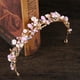 thumbnail image 2 of TIARA CORONA TOCADO PEINETA FLORES BLANCAS CRISTALES ROSAS NOVIA XV BODA COMUNIÓN PRINCESA NIÑA M0007 GENÉRICA CUSTOM NATURA ROSA, 2 of 2