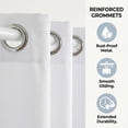 thumbnail image 2 of Unique Bargains Solid Color Linen-Like Shower Curtain Machine Washable White 71"W x 71"L, 2 of 5