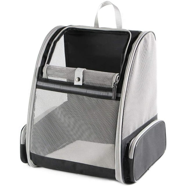 Sac de Transport pour Chats avec Structure en Métal Spacieux Respirant Pliable