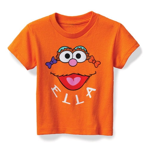 Conceit Bruin Jong Personalized Sesame Street Kids T-shirt, Zoe - Walmart.com