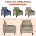 thumbnail image 4 of TLSUNNY Accent Chair, Mid Century Modern Reading Chair, Upholstered Armchair with Removable Cover, Comfy Single Sofa Side Chair for Office, Apartment, Small Room, 4 of 11