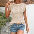 thumbnail image 2 of Yubnlvae Beige 2025 Women's Round Neck Loose Short Sleeved Women's T Shirt, L, 2 of 5