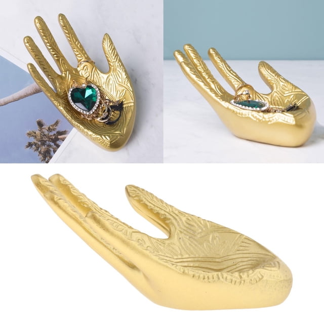Budismo Manos Rack Prop Bandejas Soporte de exhibición de la joyería para los anillos del collar de la baratija Oro Salvador Pantalla de manos de Buda