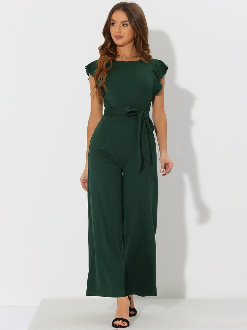 DARING DIVA Women's Sleeveless Ruffle High Waist Belted Romper Jumpsuits XS Dark Green - Walmart.com DARING DIVA Women's Sleeveless Ruffle High Waist Belted Romper Jumpsuits XS Dark Green - Walmart.com
