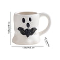 thumbnail image 4 of Halloween Relief Coffee Mug, Cute Tea Coffee Mugs, Ceramic Coffee Cups with 3D Embossed Design, Halloween Gifts for Women, Mugs for Halloween Decor Party (Black), 4 of 7