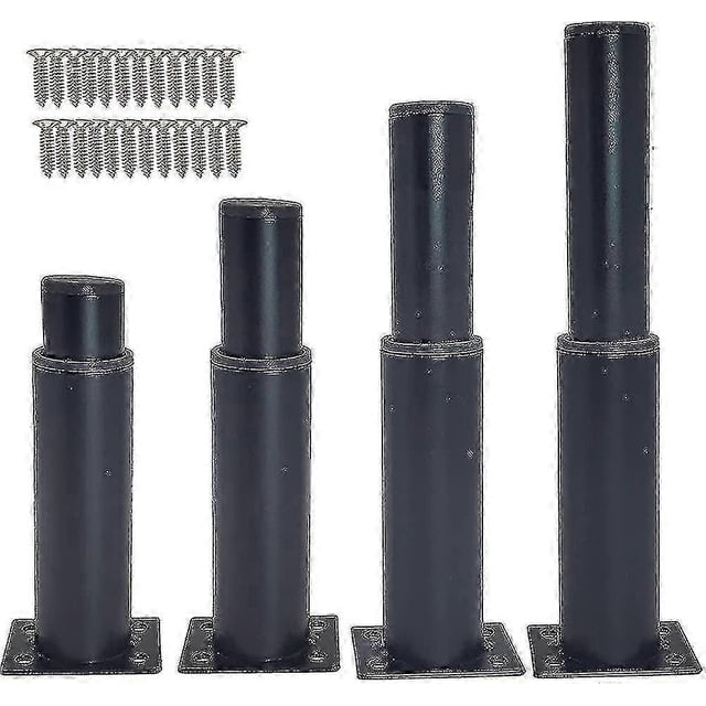 Metal Adjustable Legs For Table/bed And Sofa/furniture Cabinet Foot Legs, Set Of