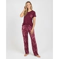 thumbnail image 5 of Real Essentials 2 Pack: Women's Comfy Pajama Sets - Short Sleeve Ladies Loungewear Sleepwear PJs (Available In Plus), 5 of 8