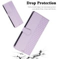 thumbnail image 3 of Designed for Google Pixel 7A Case Wallet,Flip Folio Cover with Embossed PU Leather+Soft Inner Case Stand RFID Blocking Credit Card Holders Slots with Wrist Strap Shockproof Phone Case,Purple, 3 of 11