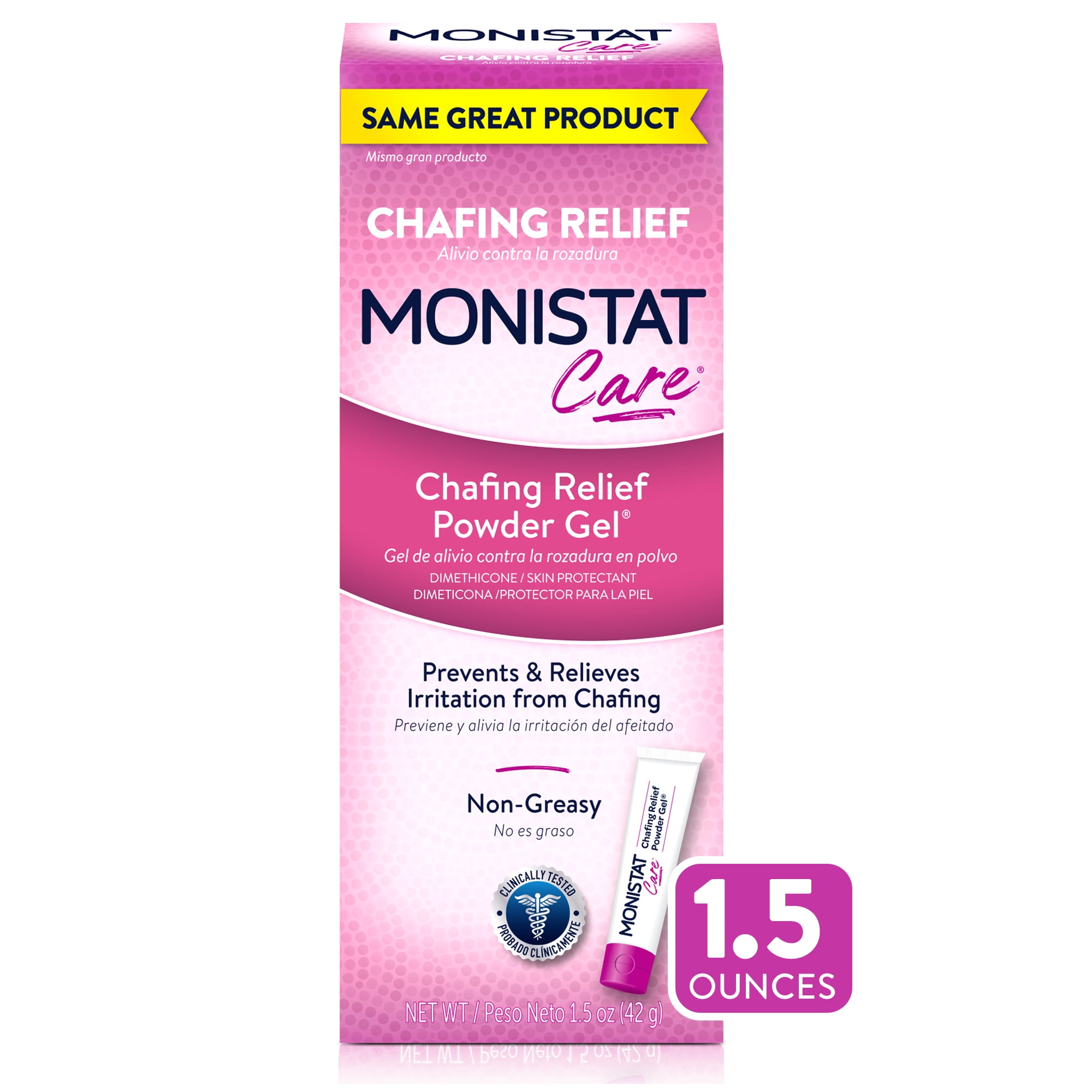 MONISTAT Care Chafing Relief Powder Gel, Anti-Chafe Protection, 1.5 oz