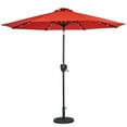 thumbnail image 1 of Sun-Ray 9' Round Solar Lighted Umbrella with Built-In Bluetooth Speaker - Ruby Red, 1 of 3