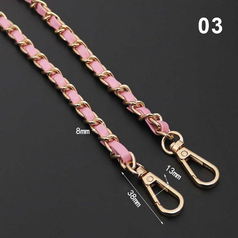 Leather+Metal Chain Purse Handle Replacement Metal Gold Chain Shoulder  Crossbody Bag Chain Straps Bag Accessories Shoulder Strap