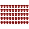 thumbnail image 1 of Anodized wine red small flat edge tea wax base holder handicraft candle cup base, 1 of 10