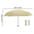 thumbnail image 4 of Unique Bargains 1 Pcs Compact Umbrella 5-Fold Umbrella Mint Green Milk Coffee Color, 4 of 6
