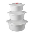 thumbnail image 1 of 3 recipientes para microondas con tapas, recipientes de almacenamiento multiusos para alimentos calientes con asa, utensilios de cocina para, 1 of 9