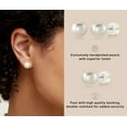 thumbnail image 3 of THE PEARL SOURCE White Japanese Akoya Real Pearl Earrings for Women - 14k Gold Stud Pearl Earrings | Hypoallergenic Earrings with Genuine Cultured Pearls, 6.5-7.0mm, 3 of 6