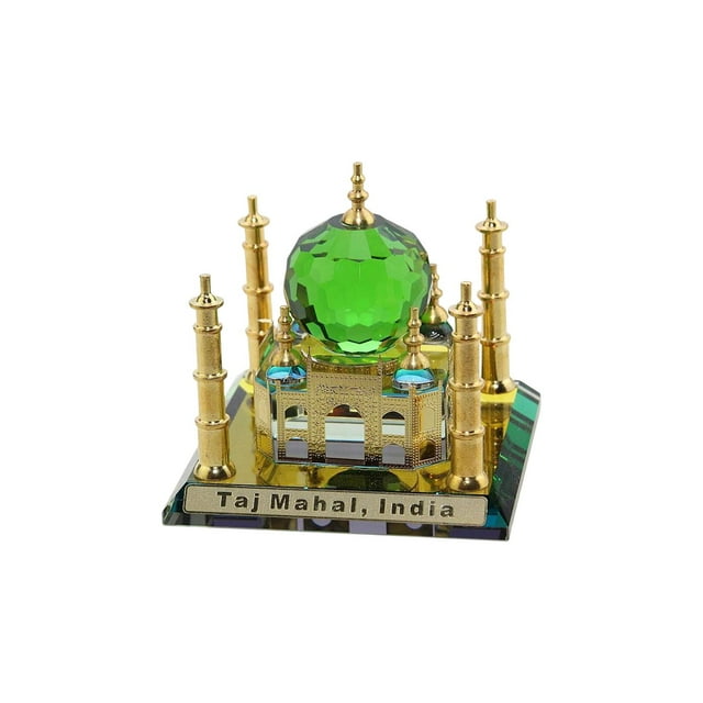 GROWTH TANK Miniature Mosque Decor Desk Decorative Car Interior Ornament Art Taj Mahal Model Green