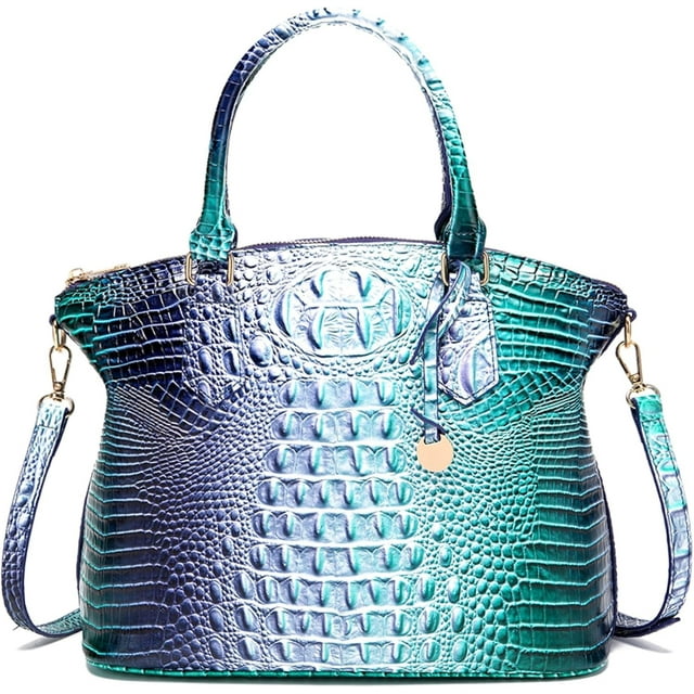 LHSHID Women Purse Satchel Bag Long Crossbody Classy Tote Bag Top Handle Vegan Leather Ladies Handbags Embossed Pattern