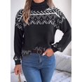 thumbnail image 5 of Women'S Sweaters Pullover Casual Long Sleeve Warm Sweaters Jumper Tops Fuzzy Knit Chunky Oversized Sweater Black L, 5 of 8