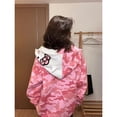 thumbnail image 3 of Sanrio Hello Kitty Zipper Cardigan Hoodie Y2K Cartoon Camouflage Blouse Sweatshirts Autumn Long Sleeve Sweater Jacket For Female, 3 of 4