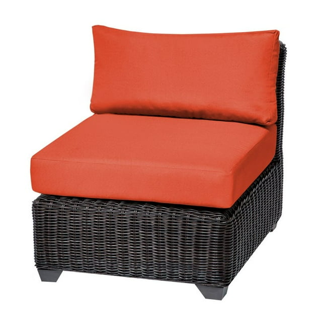 TK Classics Chaise de Patio Sans Accoudoirs Venice Orange (Ensemble de 2)