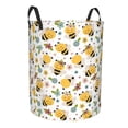 thumbnail image 2 of Balery Bee and Flowers Round Laundry Basket with Handles Waterproof Freestanding Laundry Hamper for Clothes Toys in the Dorm and Family-Medium, 2 of 8