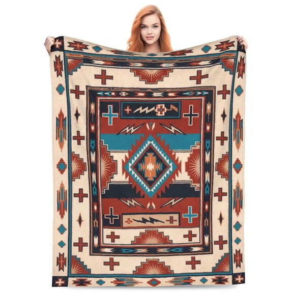 Western Blanket Soft Flannel Throw Blanket for Couch Bed Home Decor