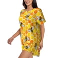 thumbnail image 2 of Lsque Honeycombs Women's Short-Sleeved Pajama Set - 2 Piece Soft and Lightweight Sleepwear Set-Small, 2 of 9