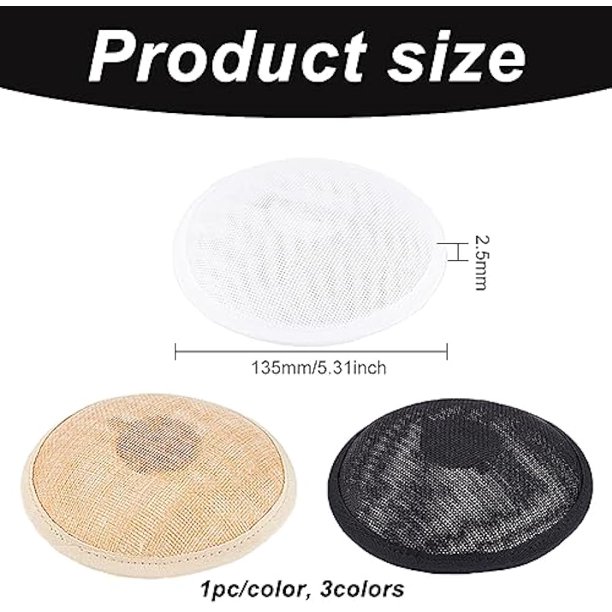3 Colors Round Hat Base with Clip 5.1 inch Diameter  display picture 1