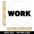 thumbnail image 2 of Work Bold Text Self-Inking Rubber Stamp Ink Stamper - Green Ink - Small 3/4 Inch, 2 of 7