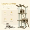 thumbnail image 4 of PawHut Cat Tree for Large Cats Adult, 70.5" Cat Tower, Multilevel Cat Furniture Activity Center with Cat Scratching Posts, Cat Condo, Ramps, Dangling Toys, Beige, 4 of 10