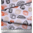 thumbnail image 3 of Soimoi Polyester Crepe Fabric Grains & Fish Food Printed Fabric 1 Yard 42 Inch Wide, 3 of 3