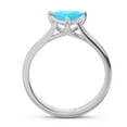 thumbnail image 4 of Diamond-Capitals 2.00 Carat Trillion Cut Simulated Blue Topaz Gemstone Womens Beautiful Bridal Ring 18K White Gold Size 10, 4 of 7
