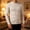 Khaki, variant on Cable Knit Sweater Men Fall Winter Ribbed Casual Warm Casual Sweaters Slim Crew Neck Gray M