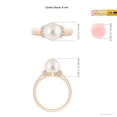 thumbnail image 5 of ANGARA South Sea Cultured Pearl Collar Ring with Diamonds in 14K Rose Gold for Women | June Birthstone, Birthday, Anniversary, Jewelry Gift for Women | Pearl Ring, 5 of 9