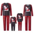 thumbnail image 1 of KelaJuan Family Matching Christmas Pajamas Sets ,Long Sleeve Dog Print Tops + Plaid Pants or Long Sleeve Jumpsuit, 1 of 8