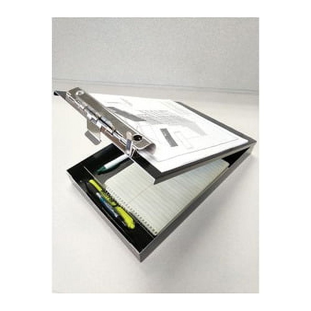 Saunders Redi-Rite Aluminum Storage Clipboard 8 1/2" x 11" - Aluminum - Black - 1 Each