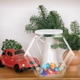 thumbnail image 2 of 2pcs Plastic Candy Jars Cookie Containers Clear Hexagon Candy Snacks Bottles, 2 of 5