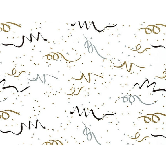 Pack of 1, 40" x 100' Elegant Confetti Cello Roll 1.0 Mil Ideal for Graduations, Weddings, Anniversaries & Special Occasions