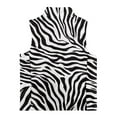 thumbnail image 5 of Pzuqiu Zebra Print Kids Zip Up Vest Size 11-12 Stretchy Stand Collar Winter Sleeveless Jacket with Pockets Warm Toddler Boy Clothes Fall Outerwear Versatile Fashion for Daily Life, 5 of 7