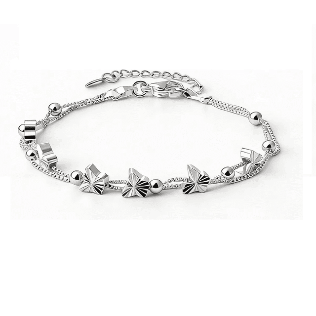 "Pulsera Mujer Brazalete De Plata S925 Patrón De Mariposa " belug