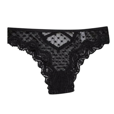 YTIANH Sexy Underwear For Women Sexy Lace Thong Rhinestone Butt Lift T Pants Sexy Lace Edge Pure Desire Seamless Cotton Crotch Underwear Black L