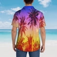 thumbnail image 6 of Bixox Men's Hawaiian Shirts Men's Palm Trees at Sunset Print Short-Sleeve Shirt-XX-Large, 6 of 8