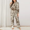thumbnail image 3 of Disketp Pajamas Set Long Sleeve Sleepwear Womens Button Down Nightwear Pj Sets-Western Desert Cowboys2, 3 of 9