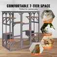 thumbnail image 4 of 7-Tier Outdoor Catio Enclosure for Cats, Large Cat House with 5 Platforms, 2 Sleeping Boxes & Wide Front Door, 71.2x34.6x66.5 Inch, 4 of 7